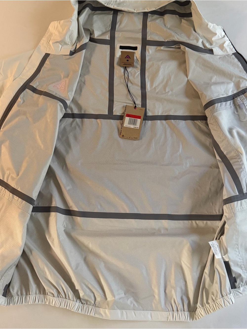 Nike ACG Rain Jacket Men L Waterproof Taped Seams Lightweight Trail Full Zip - Picture 7 of 15